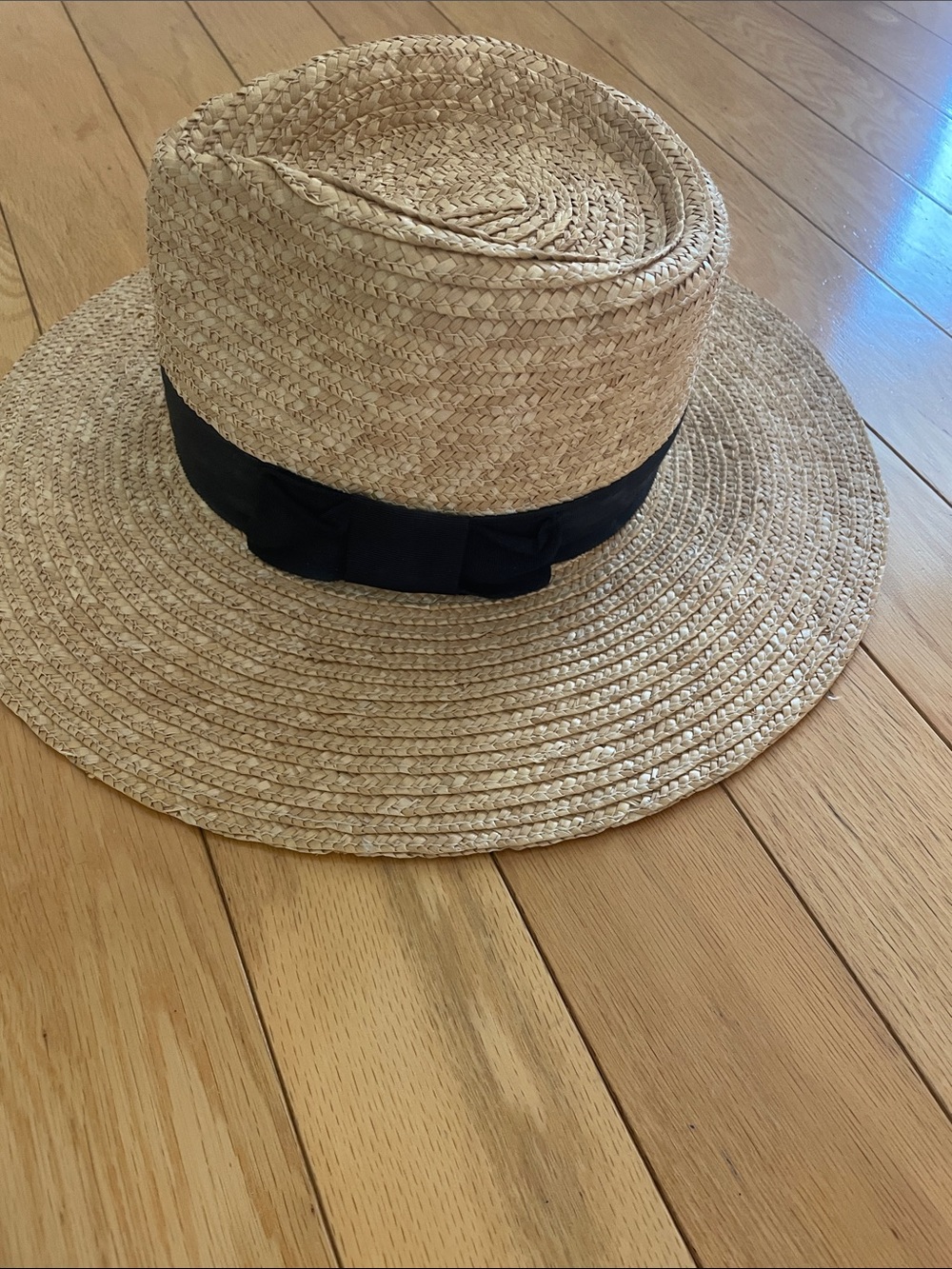 Brixton Natural Straw Hat with Black Inner Band - Picture 4 of 5